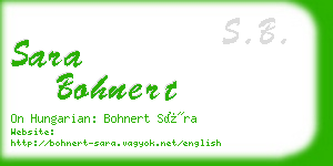 sara bohnert business card